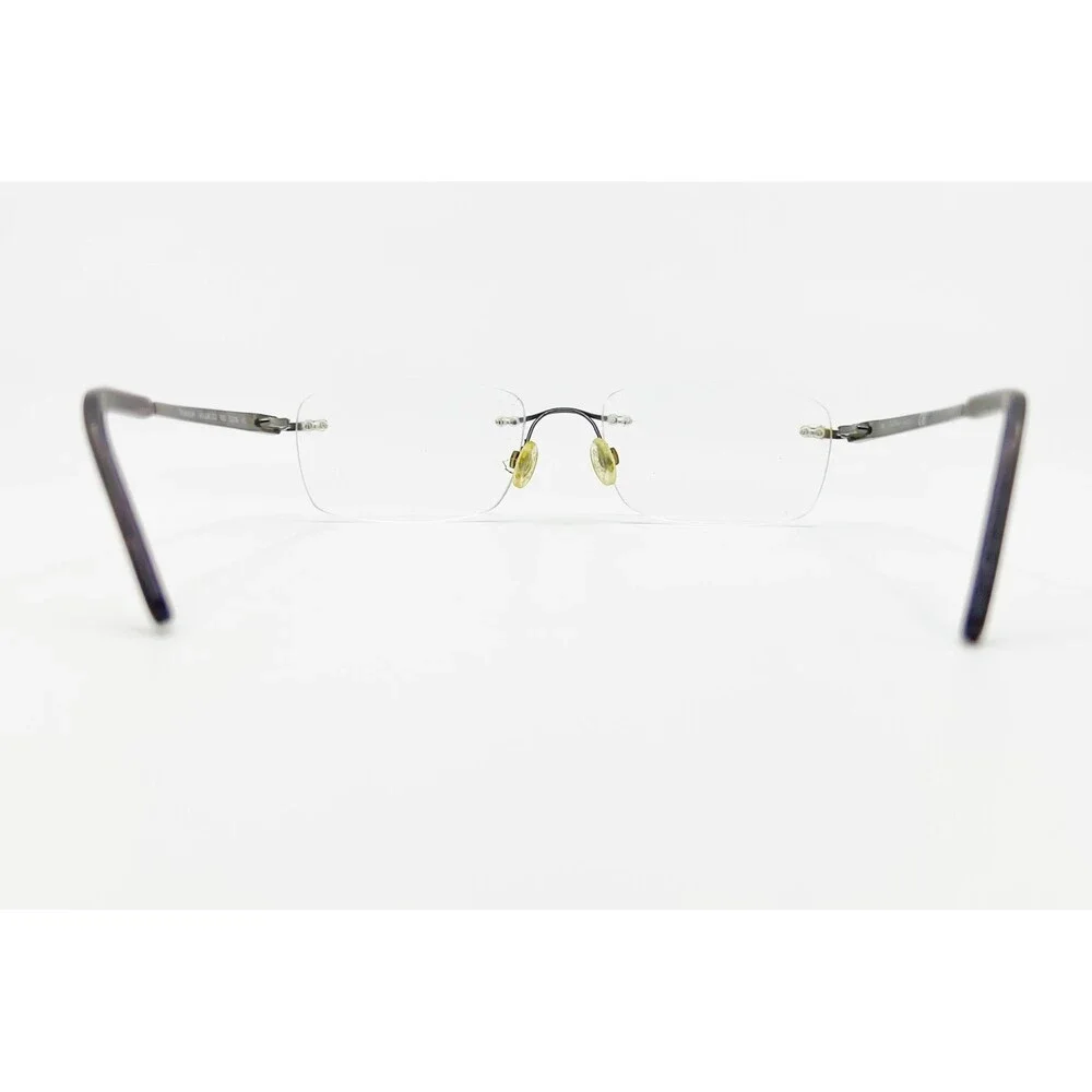 Pure Eyewear Eyeglasses Mens Gray Rimless Titanium Valor 203 52-18-140